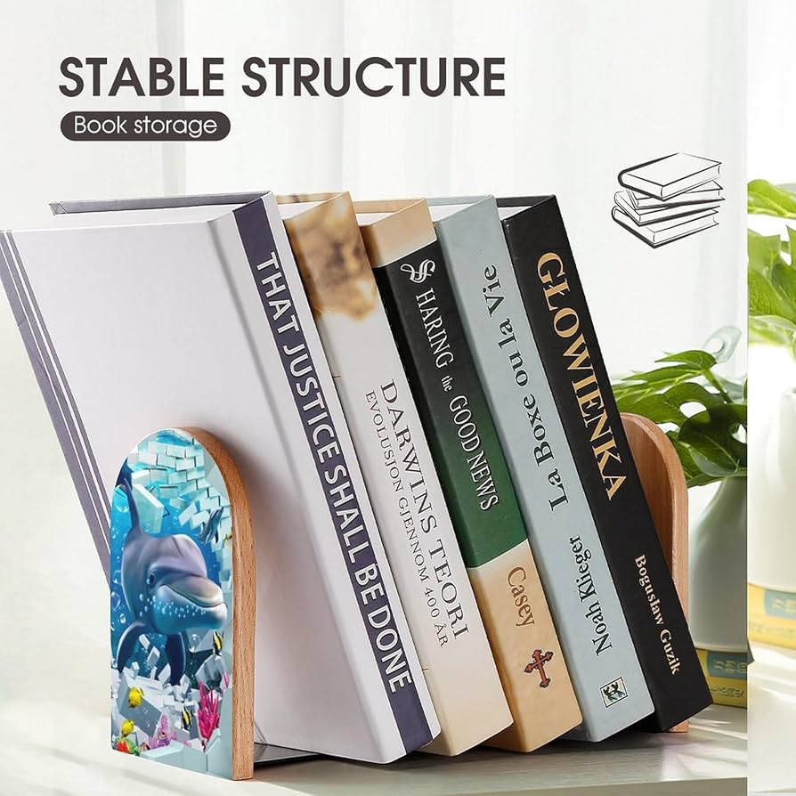 Amazon.co.jp: 本立て ブックエンド イルカ 海 ブックスタンド